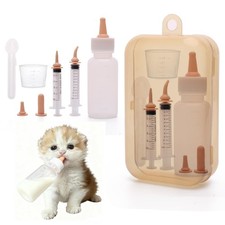 LIAOKAITOU Newborn Pet Feeding Kit, Kitten Bottle Set Small, Clear