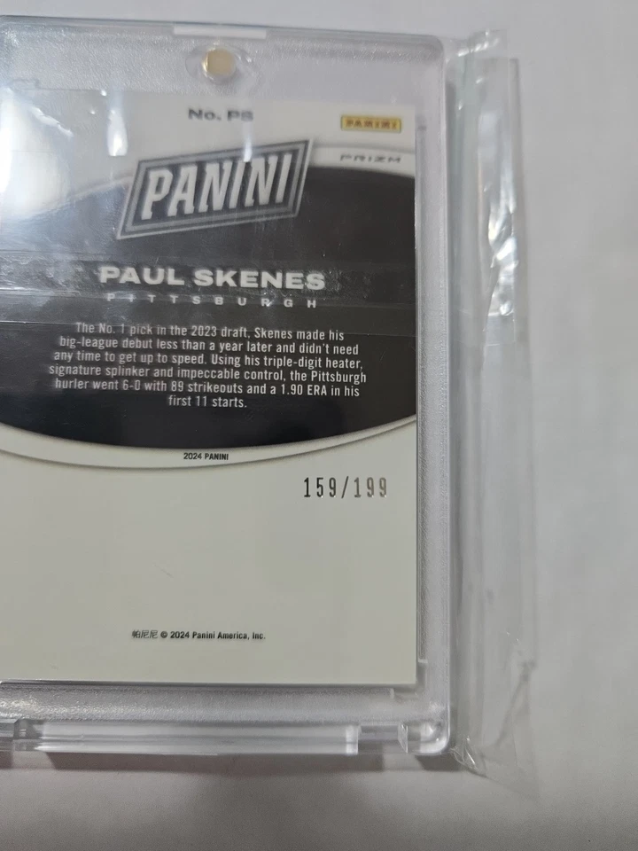 2024 Panini Prizm *Black Friday Special* Paul Skenes RC Pink Refractor /199 - Image 3 of 3