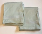 MARTHA STEWART 2007 Set Of 2 King Pillow Shams Cases 24x38" Laurel Green NEW