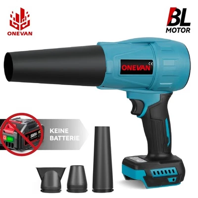 ONEVAN Akku Bläser Turbogebläse Handgebläse Turbo Luftgebläse Duster 4 Düse Für Makita