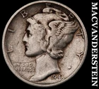 1943-S Silver Mercury Dime - Scarce  Better Date  No Reserve  #G7744