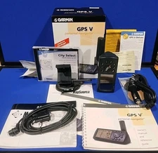 Garmin GPS V Automotive Portable Handheld Personal Navigator & Accessories w/Box