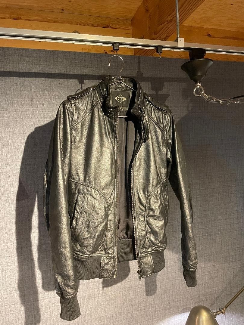 Hysteric Glamour Leather Jacket Black Size 1 S Wrinkle Finish Slim