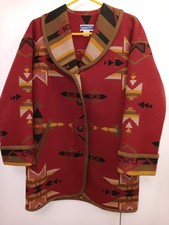 Vintage Pendleton Knockabouts Wool Aztec Southwestern Blanket Jacket Women s S