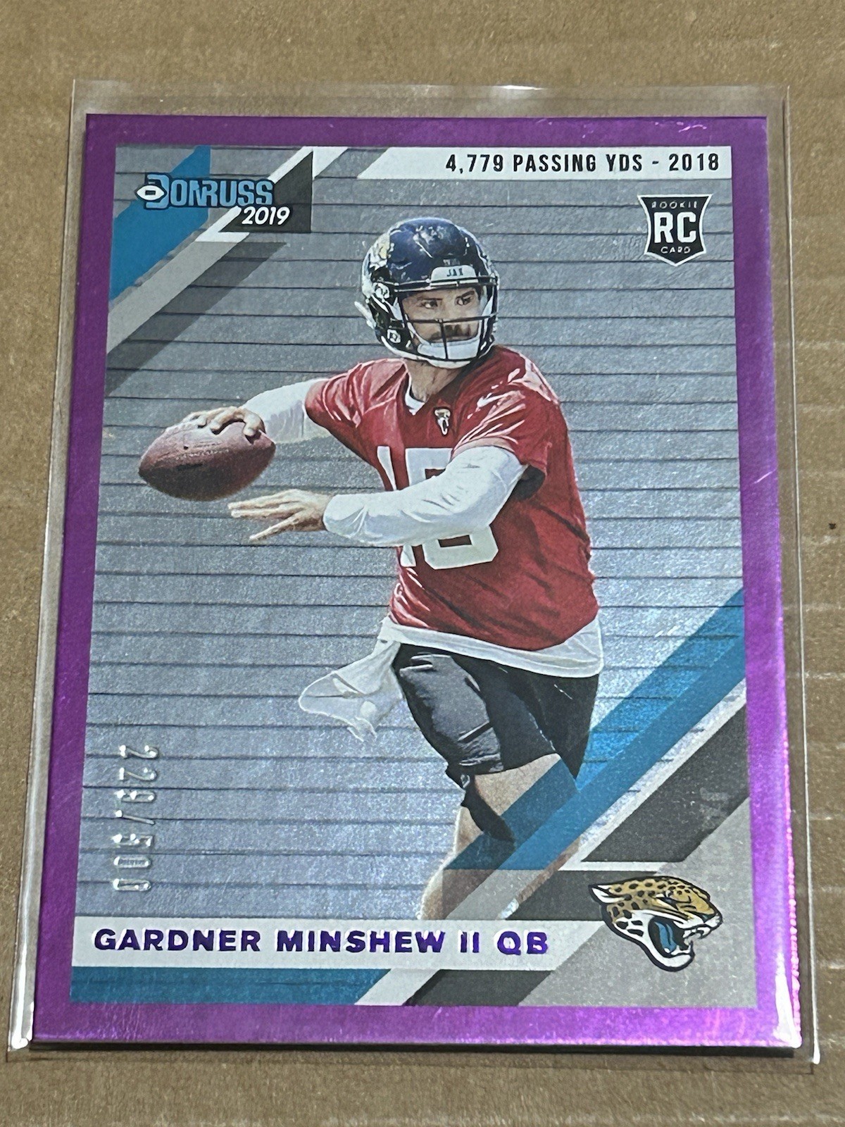 2019 Panini Donruss - Rookies Gardner Minshew II #292 Season Stat Line /500 (RC)