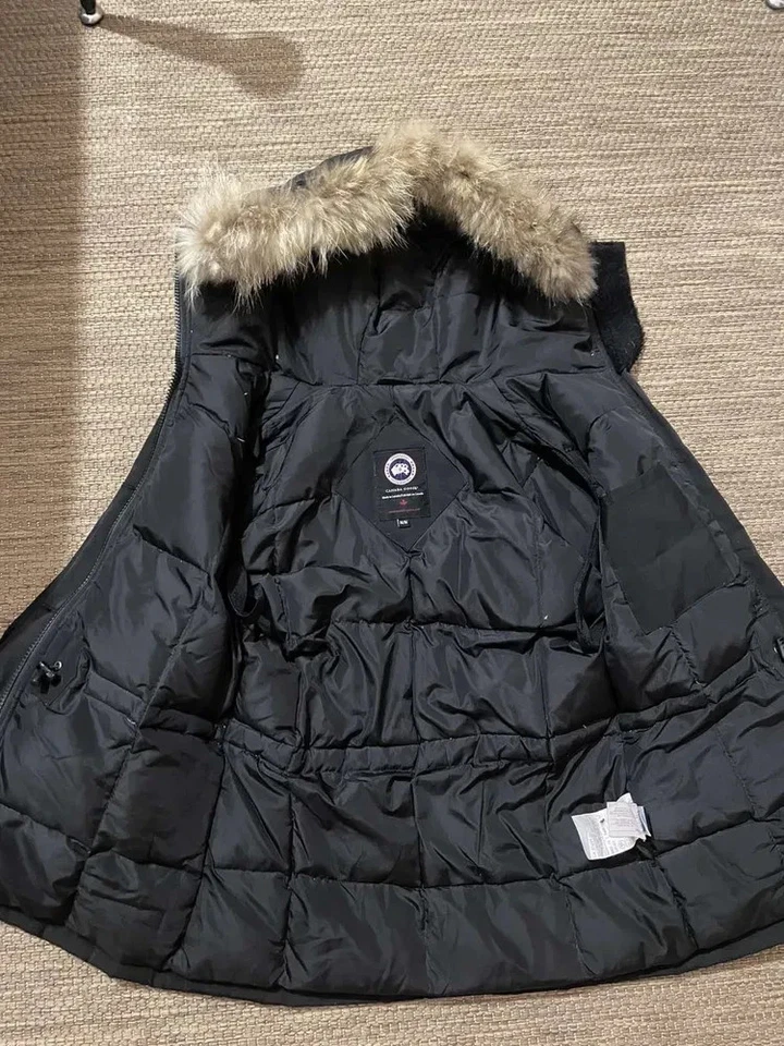 Parka Canada Goose Expedition capucha de piel negra hecha en Canadá chaqueta de plumón talla M Foto 3 de 4