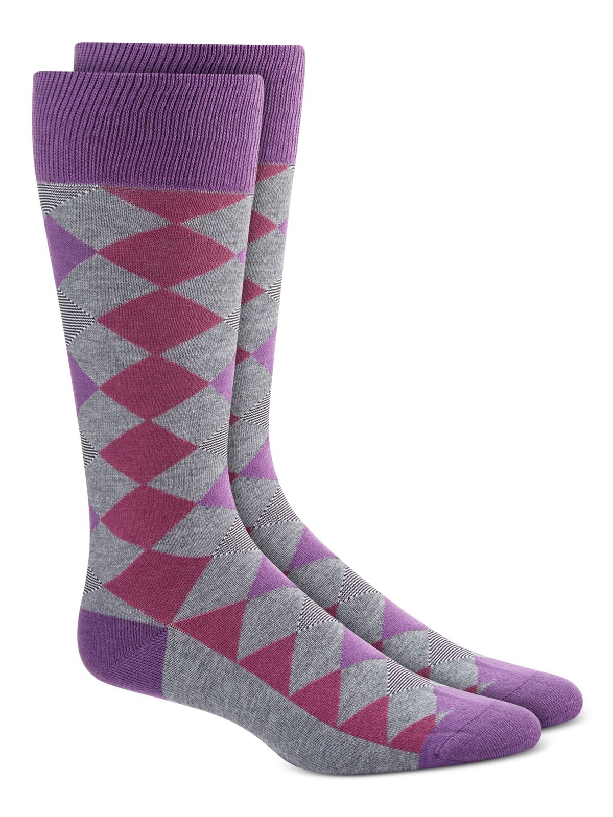 Мужские носки ALFANI Purple Argyle Dress Crew 7-12 1290₽