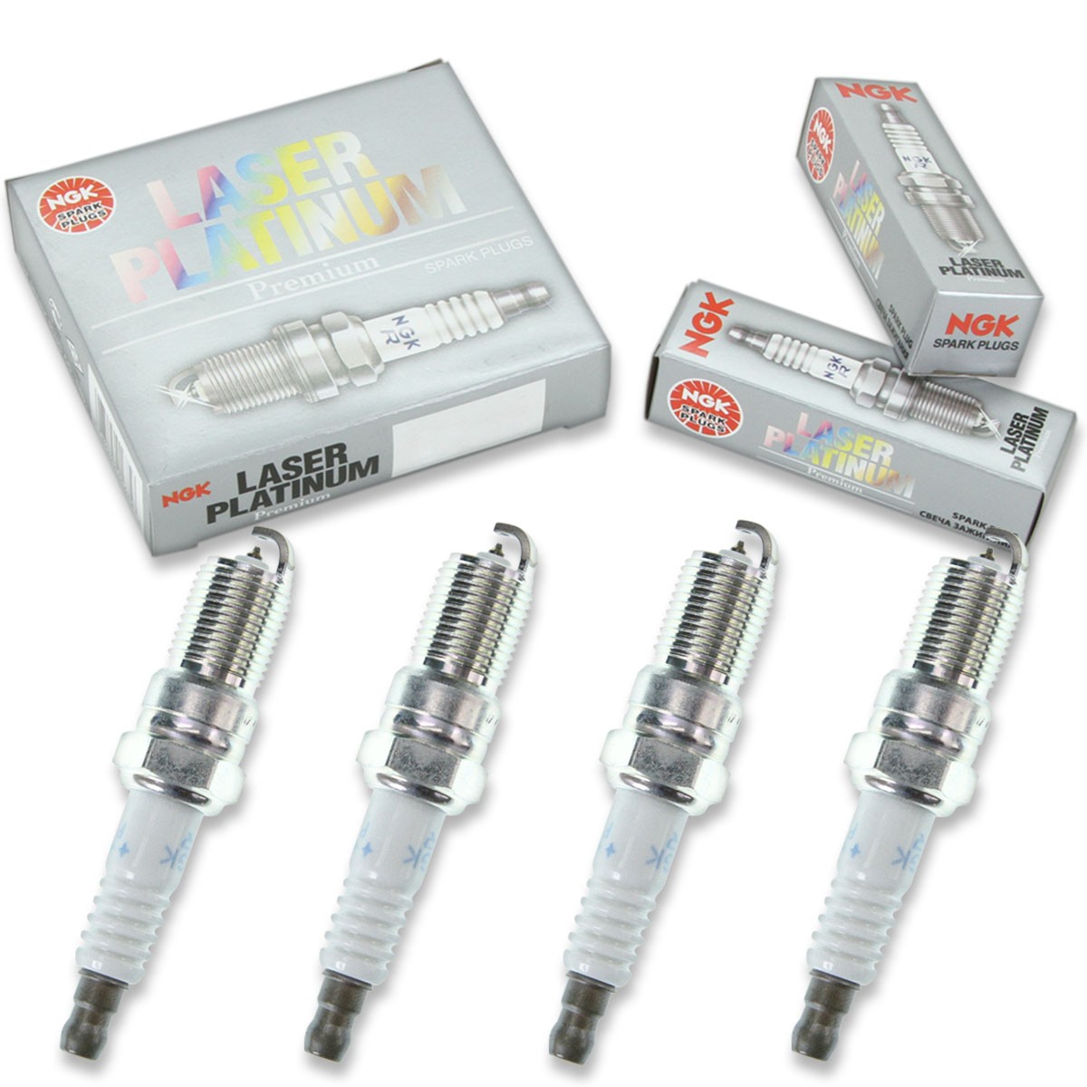 4 pcs NGK Laser Platinum Spark Plugs for 1987-1991 Peugeot 505 2.2L L4 - uk