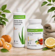 Herbalife Herbal Tea Concentrate Lemon Flavor 3.6Oz Mandarin Aloe Pint Exp5/27