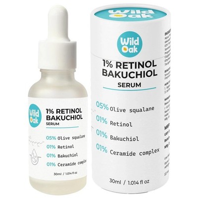 Wild Oak 1% Retinol Face Serum 30ml | Anti-Aging Collagen Brightening