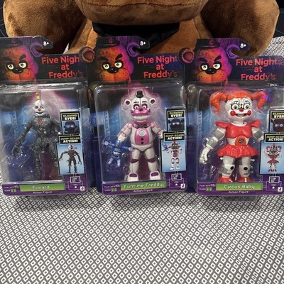 SET 3 FNAF ENNARD-FUNTIME FREDDY-CIRCUS BABY Lot Of 3! NEW FIGURES