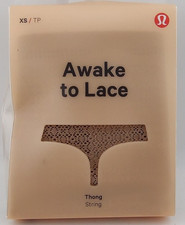 Lululemon Awake to Lace Thong - Beige - XS
