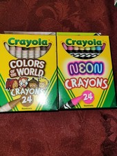HOME OR SCHOOL ART CRAYOLA COLORS AROUND WORLD 24 PK NEON CRAYONS 24 PK BP207