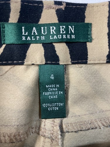 Ralph Lauren Zebra Animal Print Pencil Jean Skirt Sz 4 - Picture 4 of 8