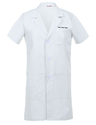Custom Embroidered Men's Short Sleeves Lab Coat Laboratory Doctor Workwear - Picture 36 of 50