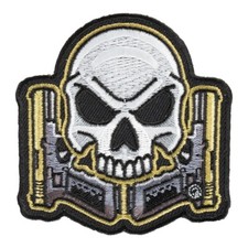 Skull And Dual Pistols Patch, Guns  Weapons Patches