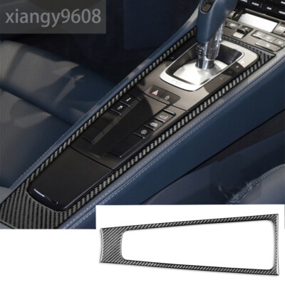 Carbon Fiber Gear Shift Panel Cover for Porsche 718 982 Boxster Cayman 2016-2022