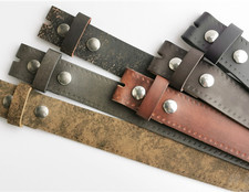 Wechselgürtel ohne Schließe geprägt Druckknopfgürtel geprägt 6 Farben 4 cm breit