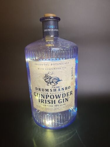 Drumshanbo Gunpowder Irish Gin Cork Light Bottle Lamp - Picture 1 of 10