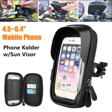 360  Motorcycle Bikes Mobile Phone Holder w/Sun Visor Card Bag GPS Navi Bracket