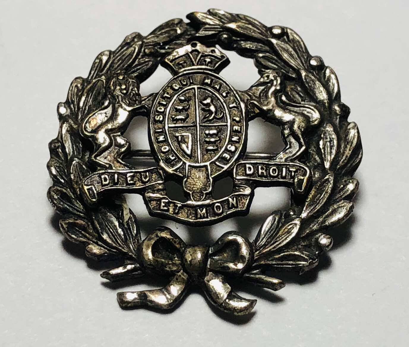 WW2 British Dieu Et Mon Droit British Coat Of Arms B… Gem