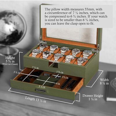 Scatola Orologi In Pelle Con 6 Slot - Display Con Velluto | Per Uomo E Donna - Foto 12