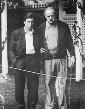 Michael Corleone And Marlon Brando Walking And Talking 4x6 Picture Celebrity Pr