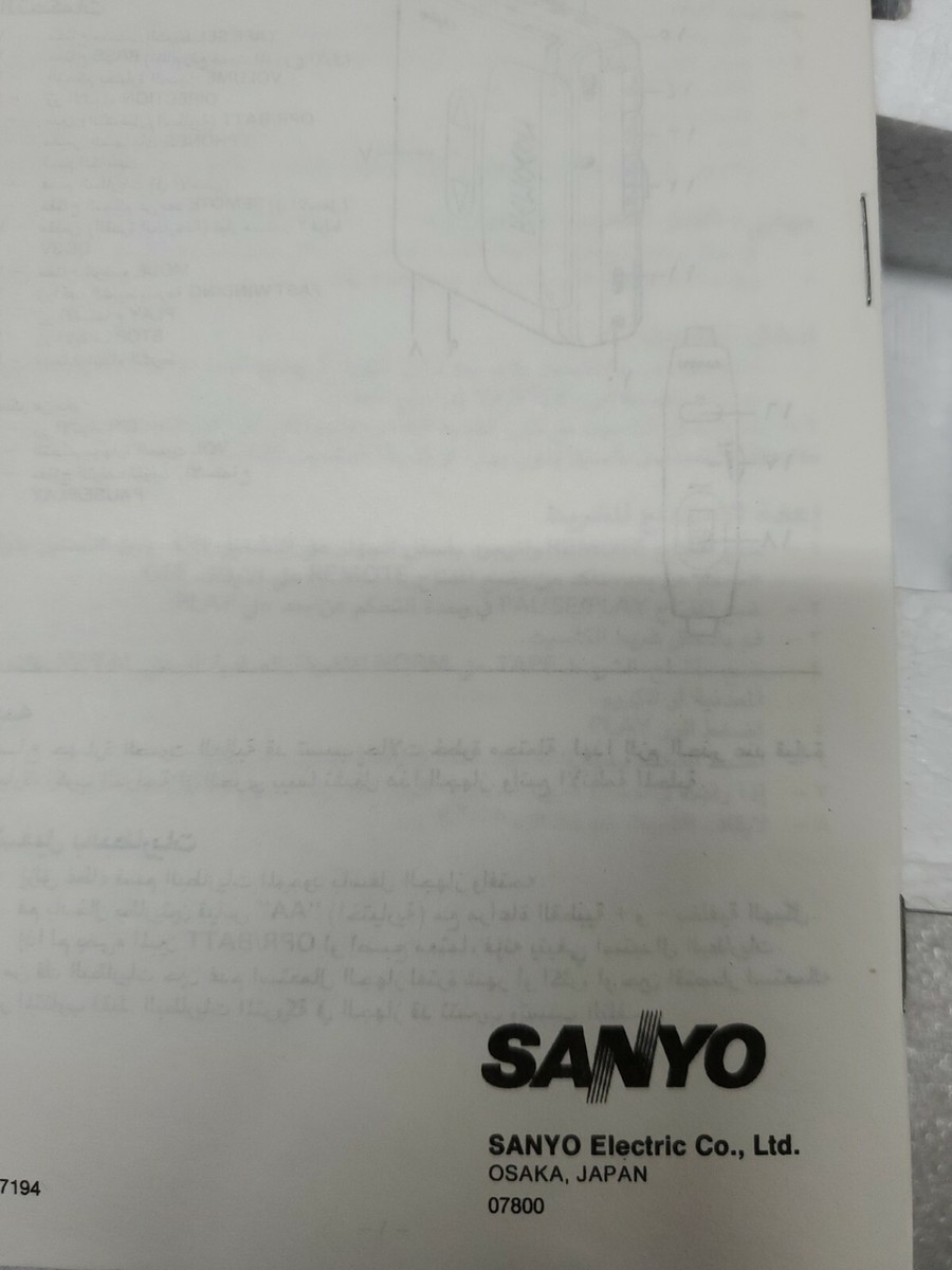 未使用 SANYO JJ-P60 Headphone Stereo Player Sanyo JJ-P60 ▷ Walkman.land