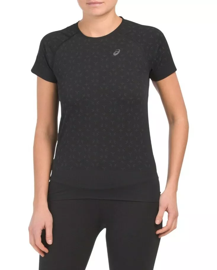 Vrijgekomen Iets Billy Women&#039;s Asics D1 Seamless Short Sleeve Texture Shirt Black Large NWT!  | eBay