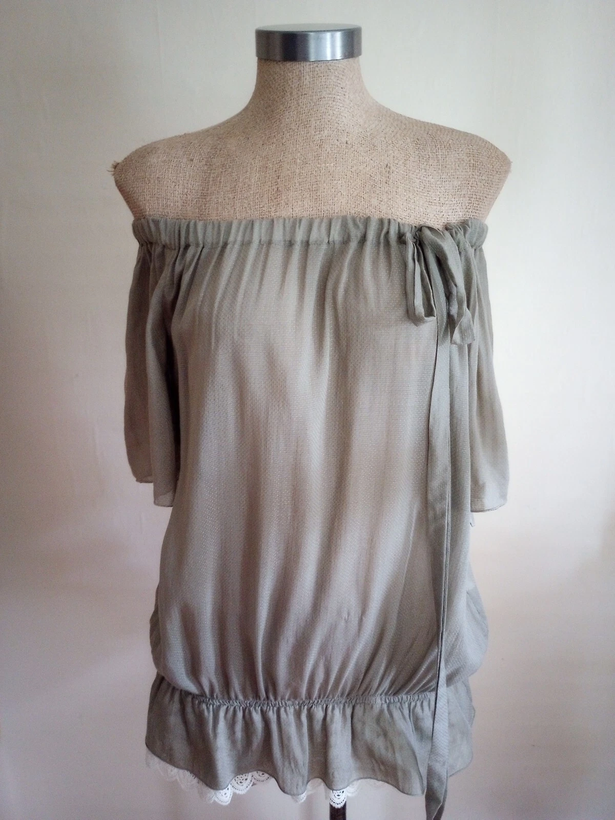 Blusa Valentino rossa donna taglia small misto seta romantica ragazza donna film pizzo