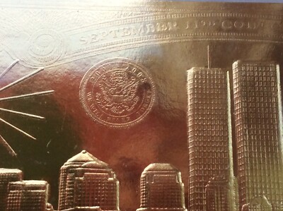Gold+ Silver Coin Certificate $20 In Memory 9 /11 National