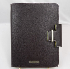 Day Runner Monthly Undated Brown Leather Planner Date Book Phone Directory NEW