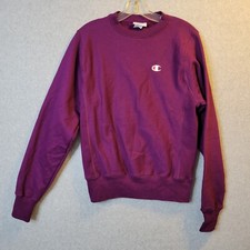 Vtg 90's Champion Size XS Unisex Reverse Weave Raspberry Crewneck Sweatshirt
