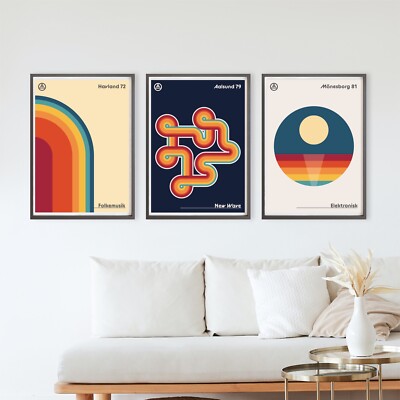 Retro Drucke 70er 80er Jahre Musik Poster Wandkunst | A4 A3 | Rock Festival New Wave Pop