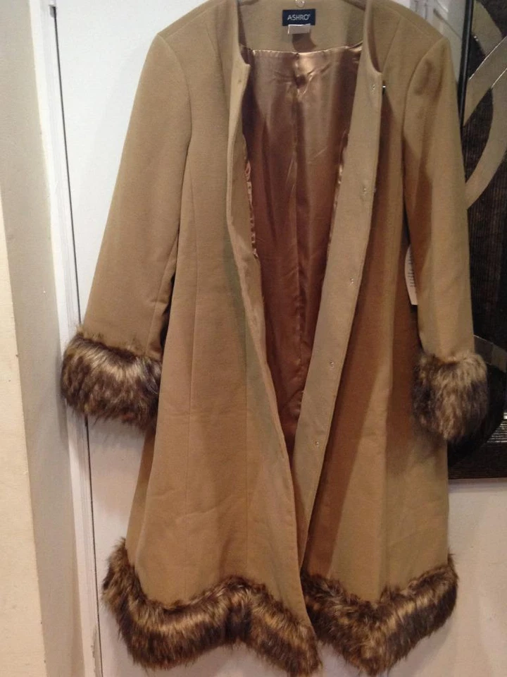 Mujer Iglesia Abrigo Largo Pesado Chaqueta Invierno Ropa Exterior más etiqueta 3X pero se ajusta a 4X Foto 3 de 4