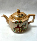 Japanese Lusterware Teapot Hand painted, Octagonal design