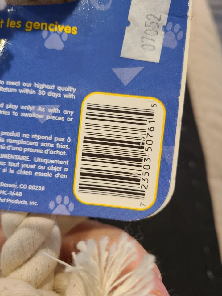 Booda 2 узла веревки кости собаки игрушка, маленький, белый новый Бесплатная доставка 11» двойной узел - Изображение 4 из 4