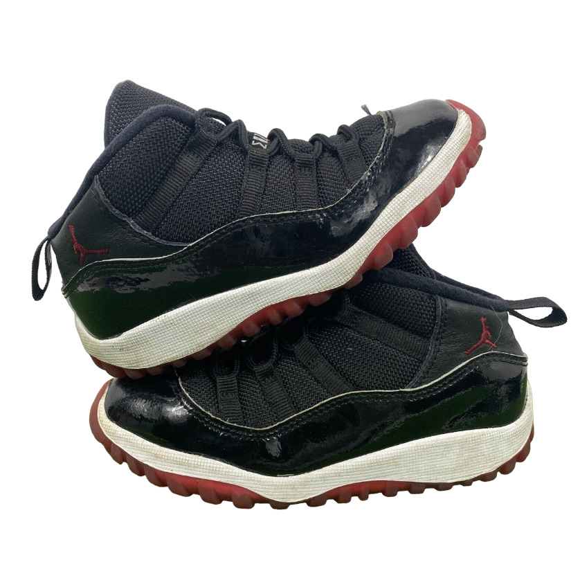 Nike Air Jordan 11 TD Retro Bred Playoff Athletic Shoes Size