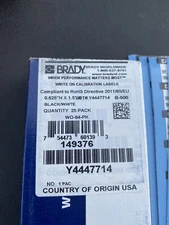 Brady 149376 WO-64-PK Cloth Write On Calibration Labels