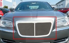 Chrome Mesh Grille Insert - Stainless Upper Split Style For Chrysler 300 11-14 Chrome Mesh Grille Insert - Stainless Upper Split Style For Chrysler 300 11-14