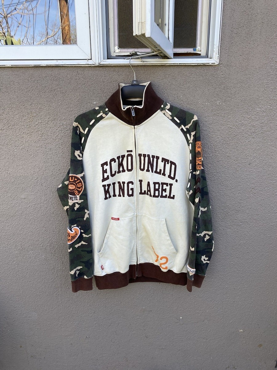 Vintage Y2k Ecko Unltd Track Jacket Size M Medium Brown Camo | eBay