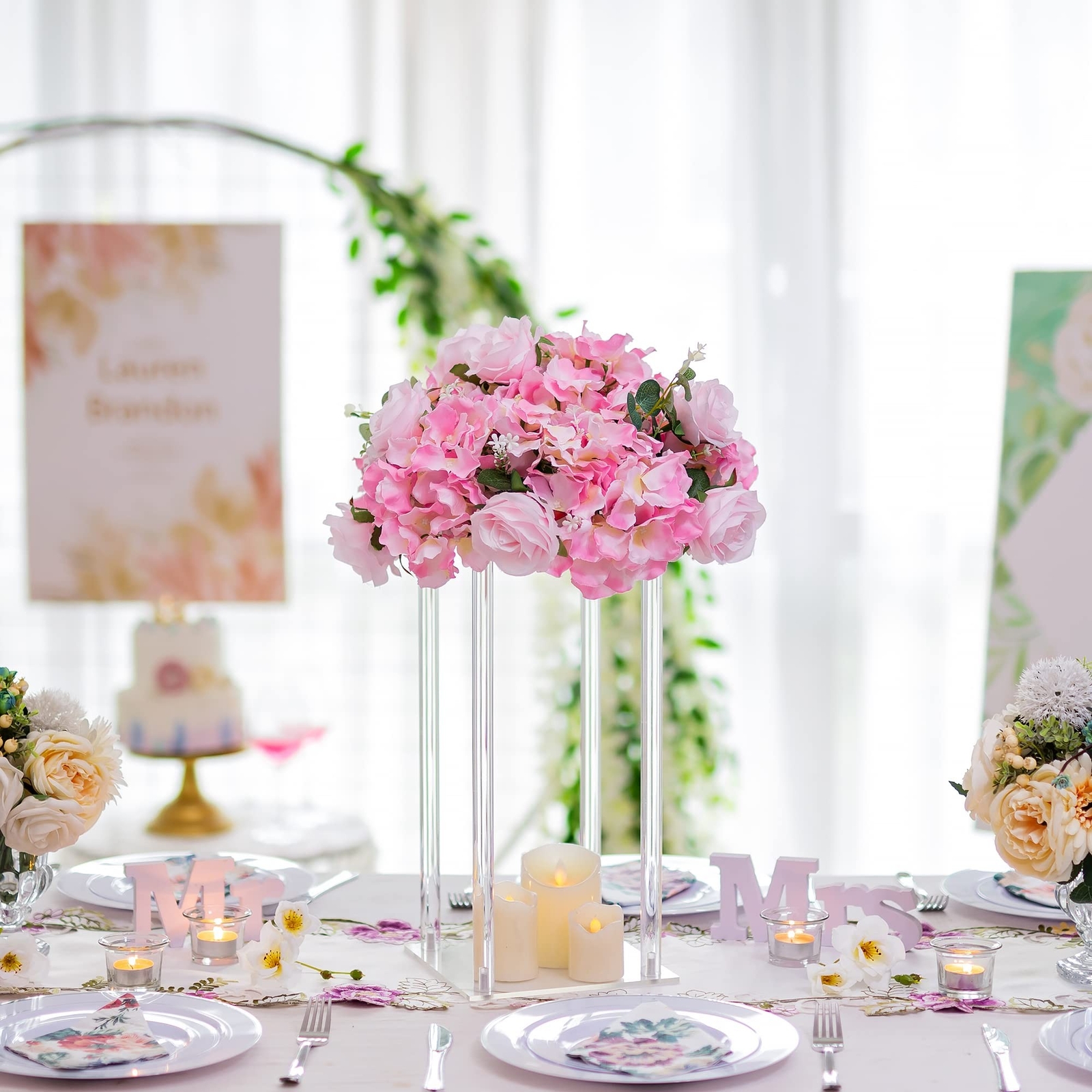 Acrylic Vases Wedding Centerpieces for Tables - 10 Pcs Clear Column Flower St...