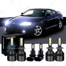 For Hyundai Tiburon 2003 2004 2005 2006 Combo 6x Led Headlight Fog Light Bulbs