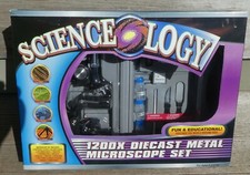 science logy diecast metal microscope set New in Box 1200X