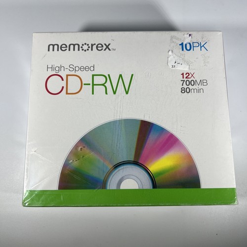 High Speed Memorex 10Pack Music CDRW Discs 12X 700 MB/Mo 80min New