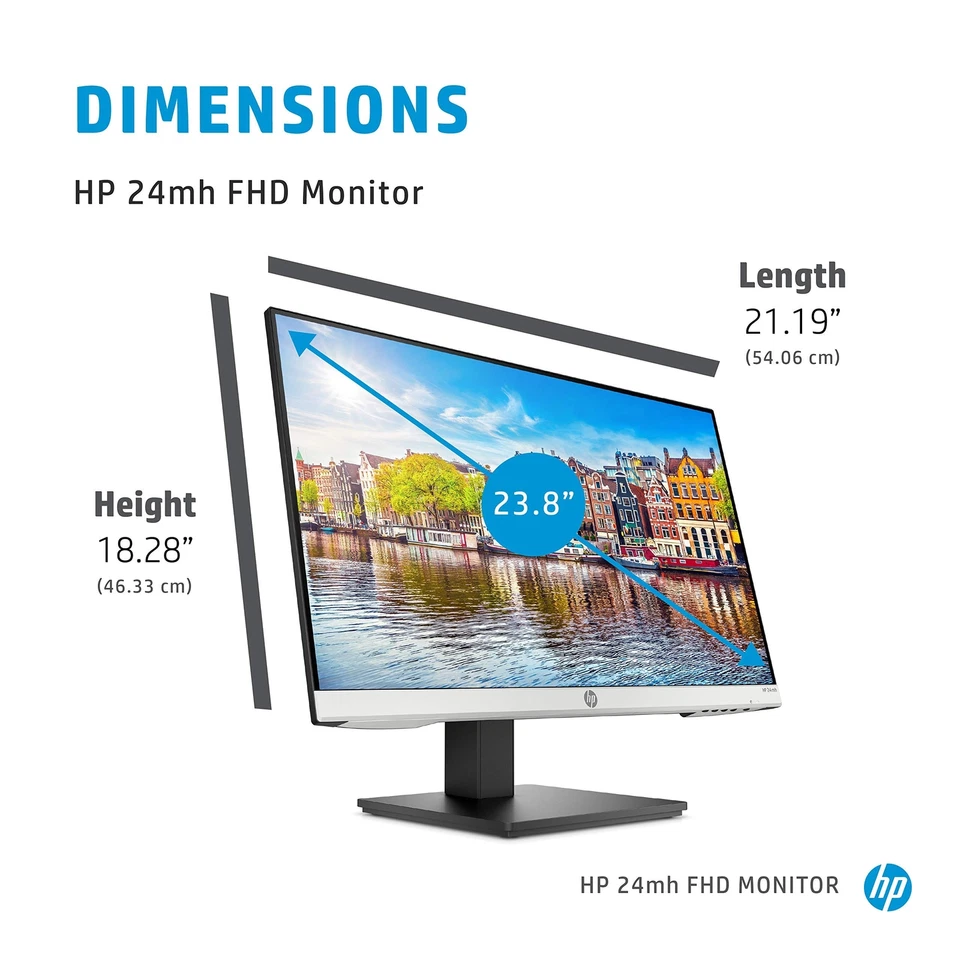 	HP 24mh FHD Computer Monitor with 23.8-Inch IPS Display 1080p - Built-In	 - Image 4 of 4
