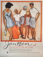 1959 LIFE Ad Advertisement JANTZEN If You Care About How You Look When You Play!