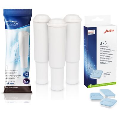 3x Wasserfilter, Original Jura Entkalkung 9 Tabletten für Jura Kaffeemaschine