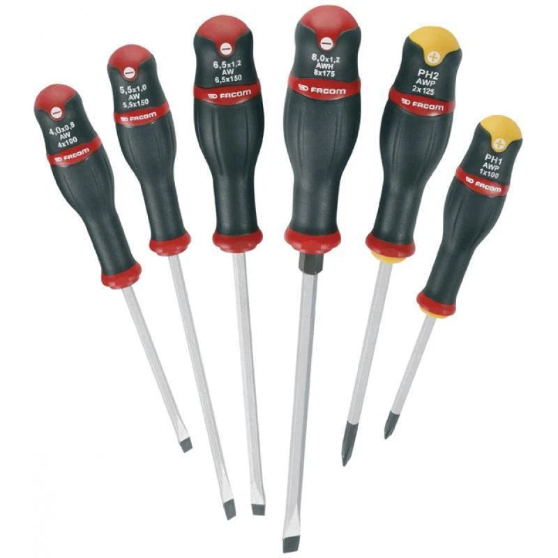 Facom AW.J6 6 Pce. Slotted Phillips Screwdriver Set eBay