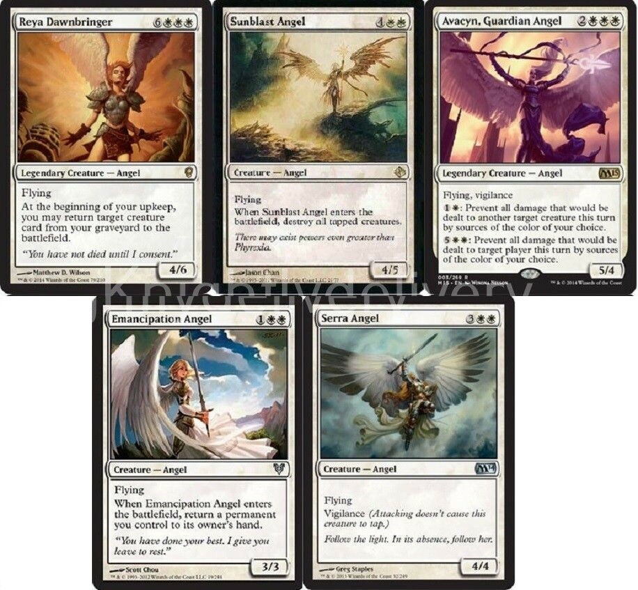 all angel cards mtg Angel Token Pack for Magic the Gathering MTG: 4 pack 3/3 Angel Tokens  The  Adventurer's Press